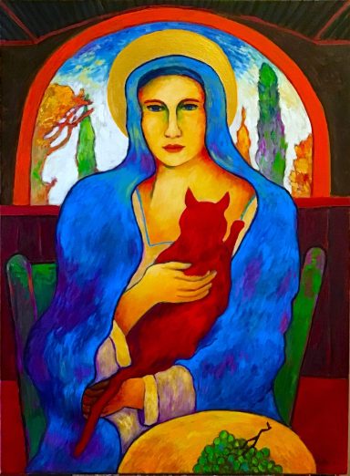 La Vierge au Chat Rouge